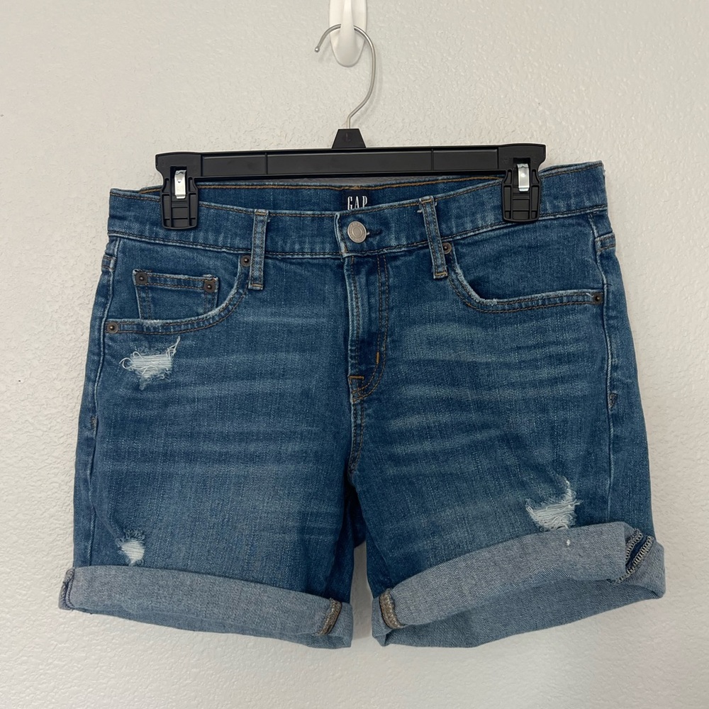 Gap Medium Wash Mid Rise Shorts Size 5